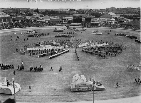 Grand parade for the Royal Visit Sydney Showground 1934