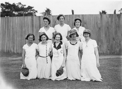 Group BW on caps, 1930s