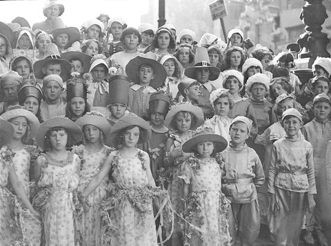Group of children in fancy dress, 1930s