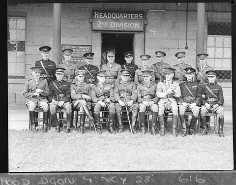 Group of staff officers HQ 2nd Division Victoria Barracks, 1937
