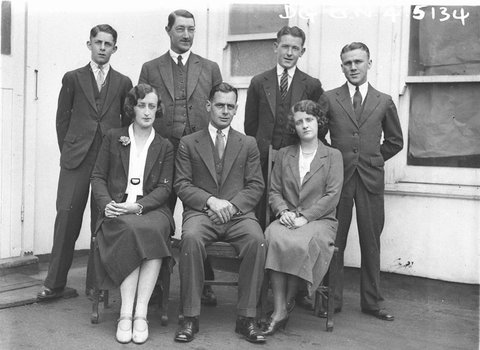 Group of unidentified men and women I think they are Union Theatre people Ted Hood, c. 1932