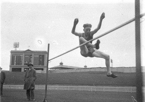 Highjump event Combined High School sports, 1934