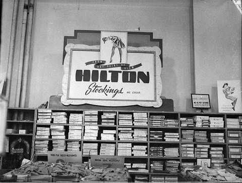 Hilton hosiery display, 1948