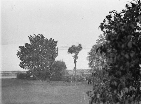 HMAS Anzac passing Mrs Macquaries Chair, 1930s