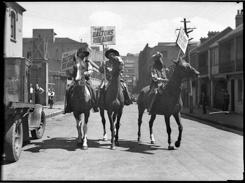Horse parade taken for Capitol Theatre, 1946