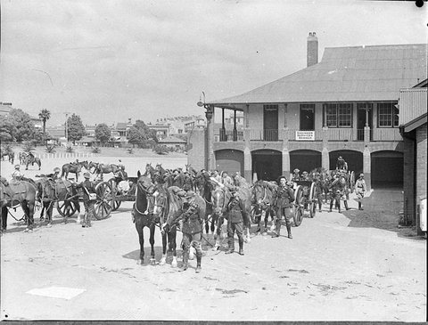 Horses at Victoria Barracks, 1940