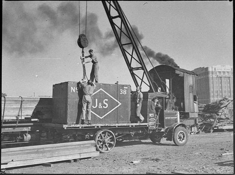 Jackson and Spring lorry taken for Transportation News, 1939
