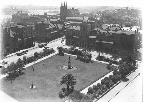 Lang Park looking towards St Philips Church, c. 1910