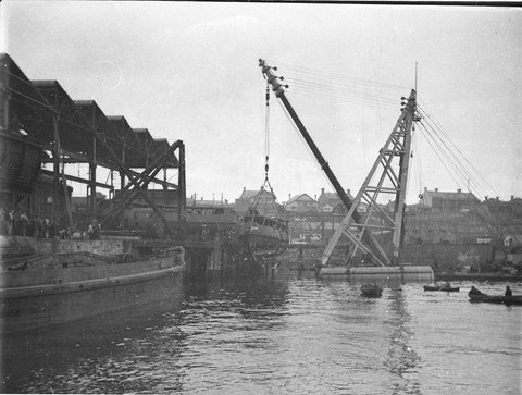 Launching of two water buses designed by Wing Commander Laurence Wackett Morts Dock Balmain, 1934
