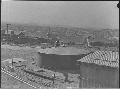 Merewether Heights water tank, 1955