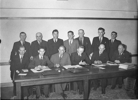 Miners Federation conference Federation House, 1945