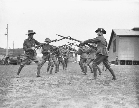 More bayonet practice, c. 1932