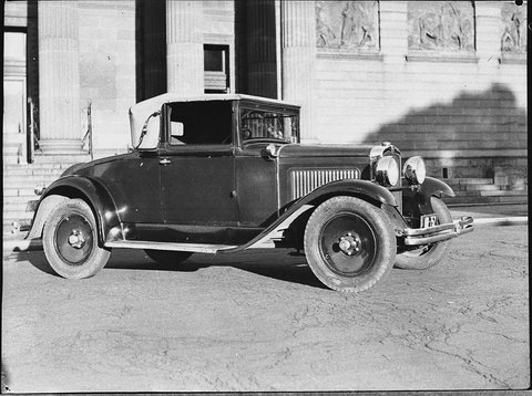 Nash coupe taken for Liberty Motors, 1937