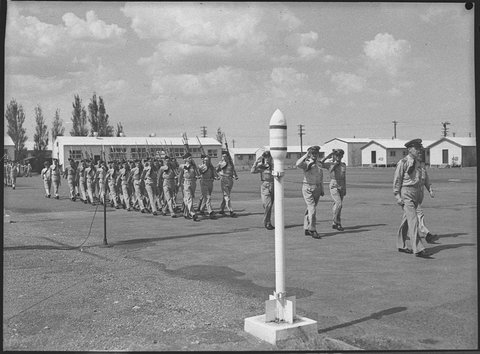 National service trainees passing out parade, 1952