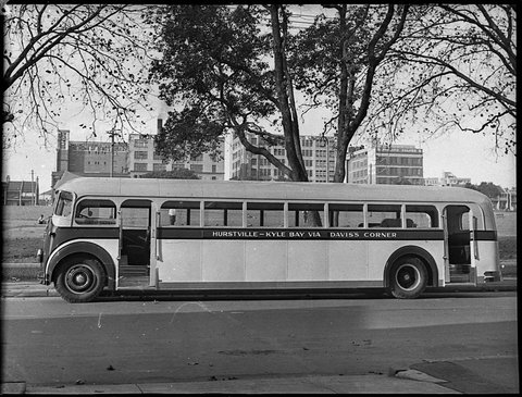 New AEC HurstvilleConnells Pt via Daviss Corner bus, 1947