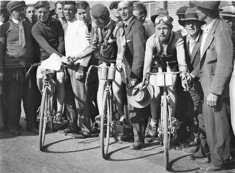 NSW League of Wheelmen placegetters A Hadon Mac Sorley and R Friebairn, 1930s