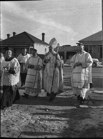Opening of Catholic school Broadmeadow by Bishop of Maitland, 1957