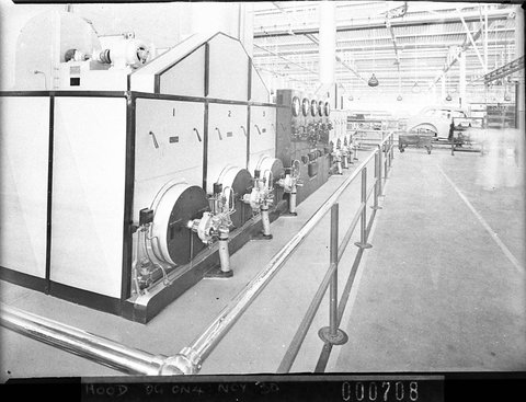 Opening of General Motors works at Pagewood Part of the electrical control panel, 1940