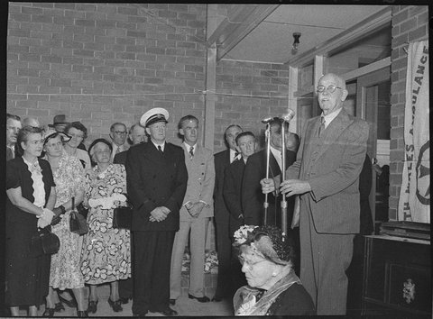 Opening of new ambulance station at Boolaroo, 1954