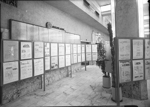 Panels of house plans Timber Homes Exhibition, 1944