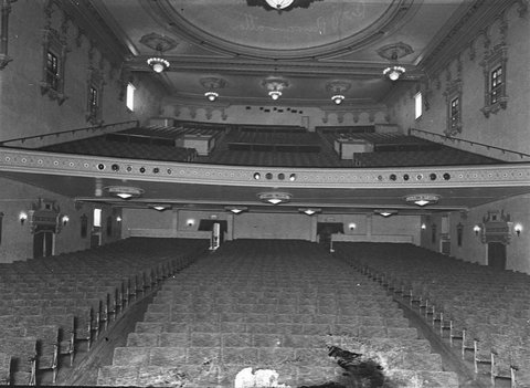 Parramatta Roxy view from stage to bio box, 1942