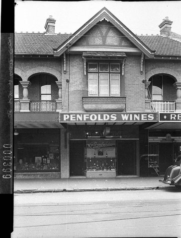 Penfolds Wines display in shop windows in the Mosman Wine Depot window, 1939