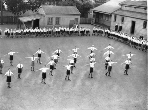 Physical culture for the Drill Challenge Shield Drummoyne Primary School, 1934