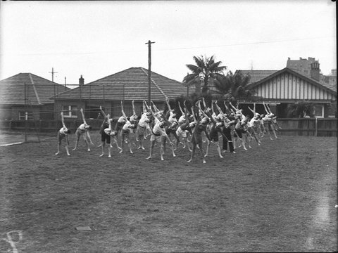 Physical culture group at Christian Brothers School Waverley, 1946