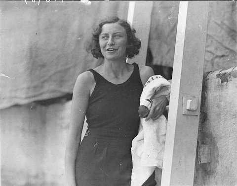 Portrait of swimmer, 1930s