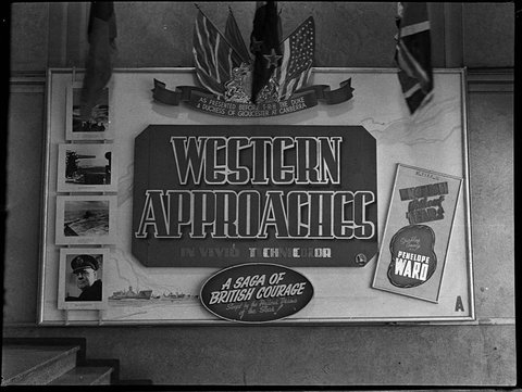 Premiere of Western Approaches Embassy Theatre taken for British Empire Films, 1945