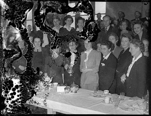 Presentation and farewell to Miss Bourke, 1946