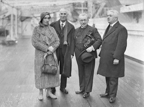 Reception for rabbi, 1935