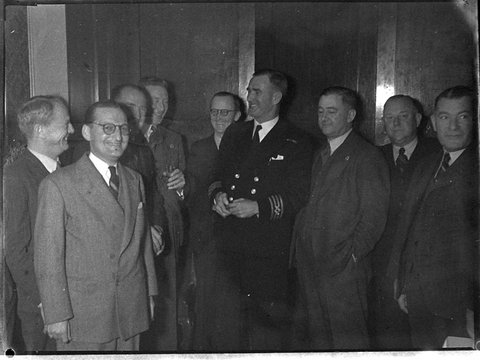 Reception to Captain Kerr taken for British Empire Films, 1945