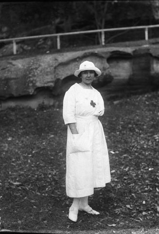 Red Cross girl at Red Cross VAD picnic, 1920s