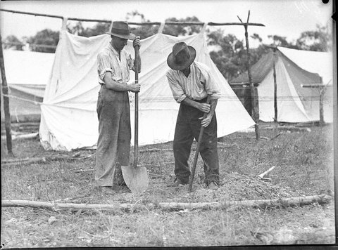 Relief workers in the National Park, 1935