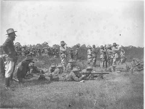 Rifle and Lewis gun firing, c. 1932