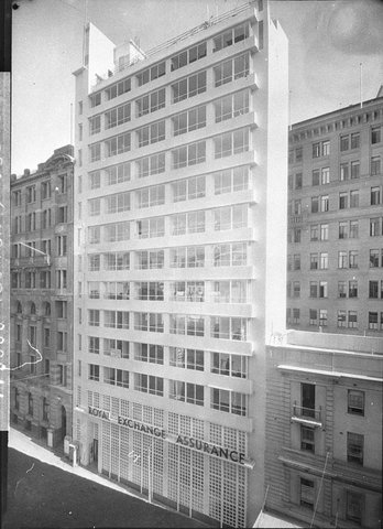 Royal Exchange Assurance building Oblique view of Pitt Street frontage, 1937