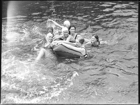 Russian Ballet picnic Moombara Port Hacking taken for JC Williamson Ltd, 1937
