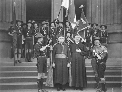 Scouts Rally at St Marys Cathedral, 1930s