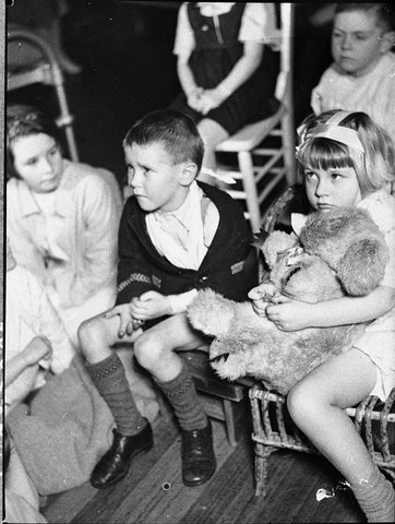 Screening of Orphan of the Wilderness at Childrens Hospital, 1937