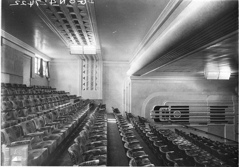 Side view of dress circle Regal Theatre Bondi Junction, 1930s