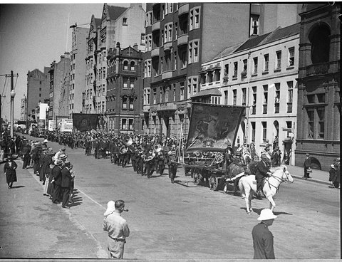 Six Hour Day procession, 1937