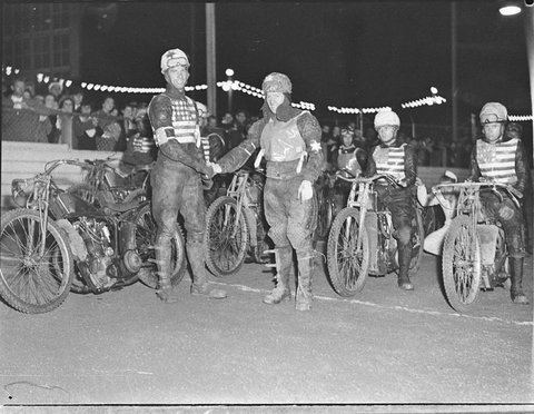Speedway at Showground America vs Australia taken for Empire Speedways Ltd, 1936