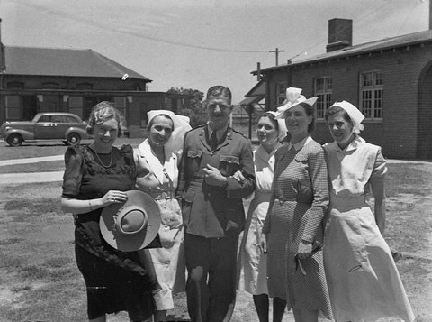 Staff of South Sydney Hospital Christmas Day, 1940