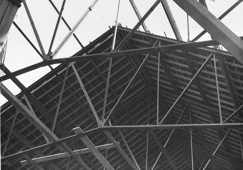Steel rooftrusses, 1934?