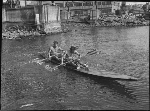 Stockton ski riders, 1954