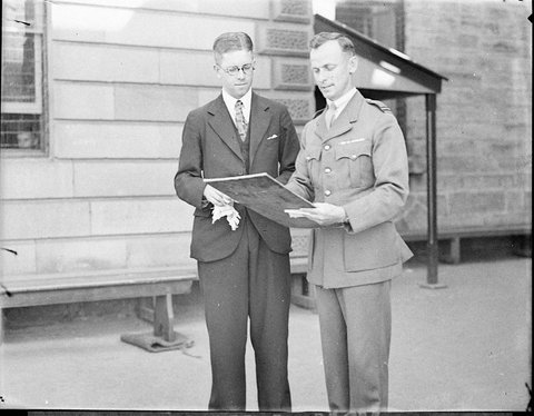 Student and Air Force officer, 1935