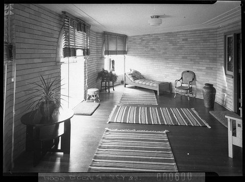 Sunroom of house built by Mr Park builder of Roseville, 1937