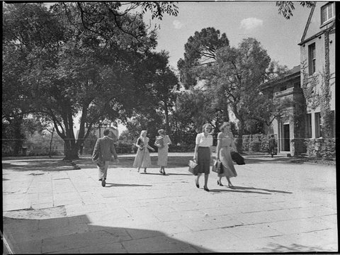 Teachers Federation meeting at university, 1949