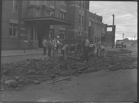 Telford Street repairs, 1952?